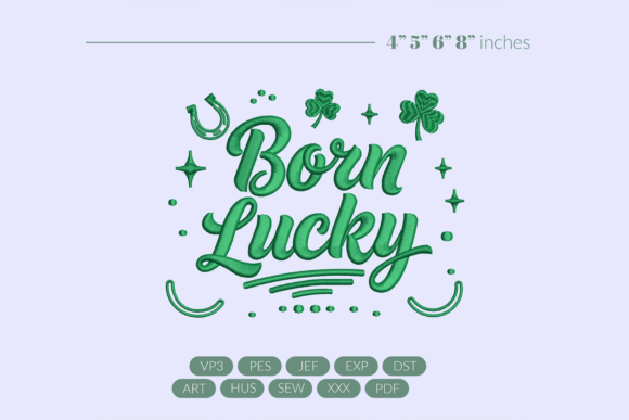 Born Lucky St. Patricks Day Embroidery Review