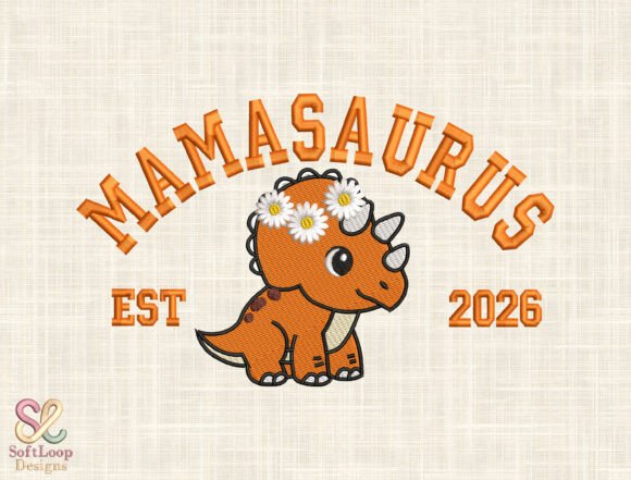 Cute Dino Mom Embroidery Design Review