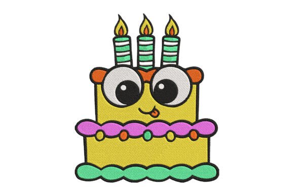 Kawaii Birthday Cake Embroidery Design Review