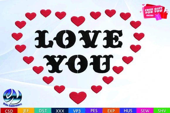 Love You Embroidery Design Review