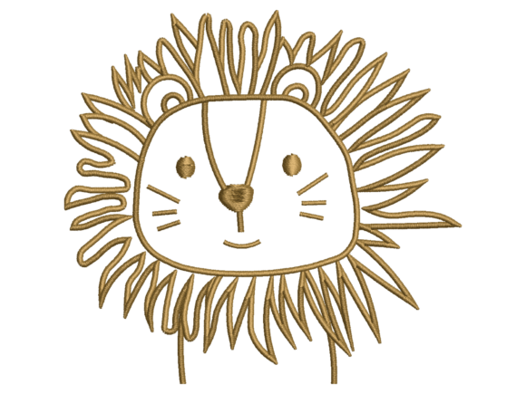 Minimal Line Lion Face Embroidery Review