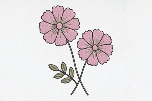 Pink Daisy Flower Embroidery Review