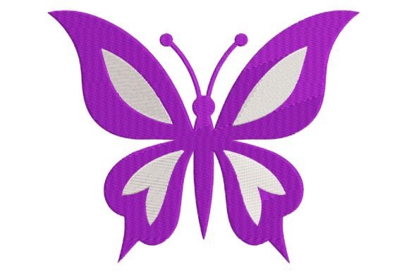 Purple Butterfly Embroidery Design
