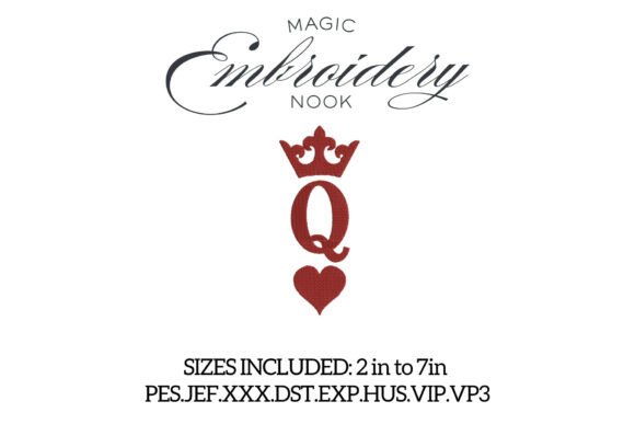 Q for Queen Digital Embroidery
