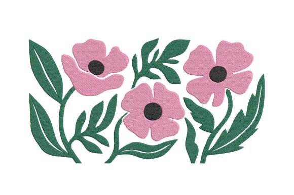 Review: Embroidery Pink Poppies Design for Market Success