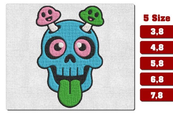 Trippy Mushroom Skull Machine Embroidery Review