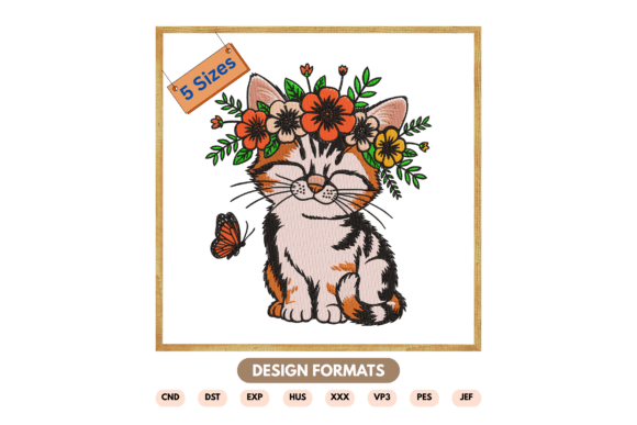 Woodland Floral Animal Embroidery Design